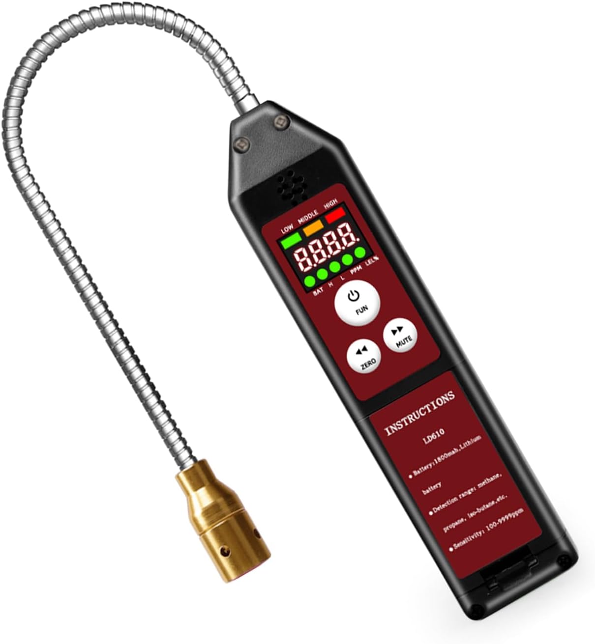 Detectors with Flexible Hose and Fast Leak Alerts Handheld Methane Detectors Easy to Use for Indoor/Outdoor Use Leak Detection Instrument