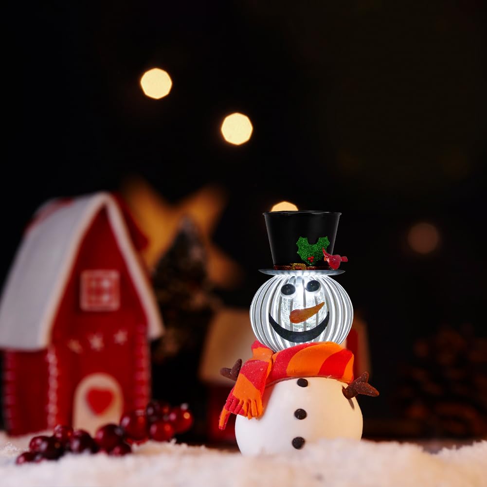 Amazon.co.jp: VEWOSTAR クリスマス 雪だるま ソーラー ランタン 屋外