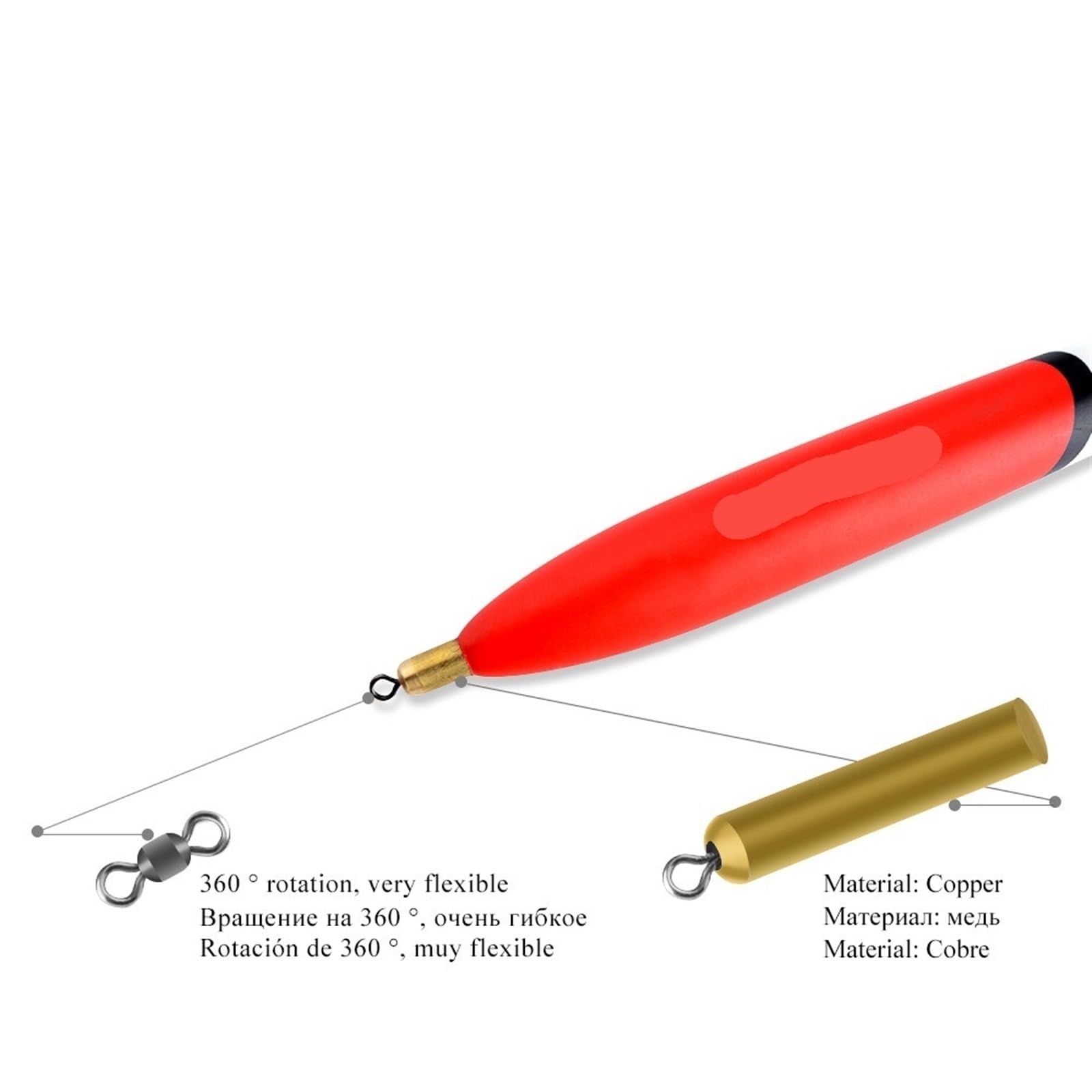 Meeresschwimmer 4 Teile/Paket 2,5 + 3,0g 2,0 + 2,0g 1,5 + 1,5g 1,2 + 2,0g Angeln Float Kork Bobbers Fir Schwimmt for Sea Fishing Tackle