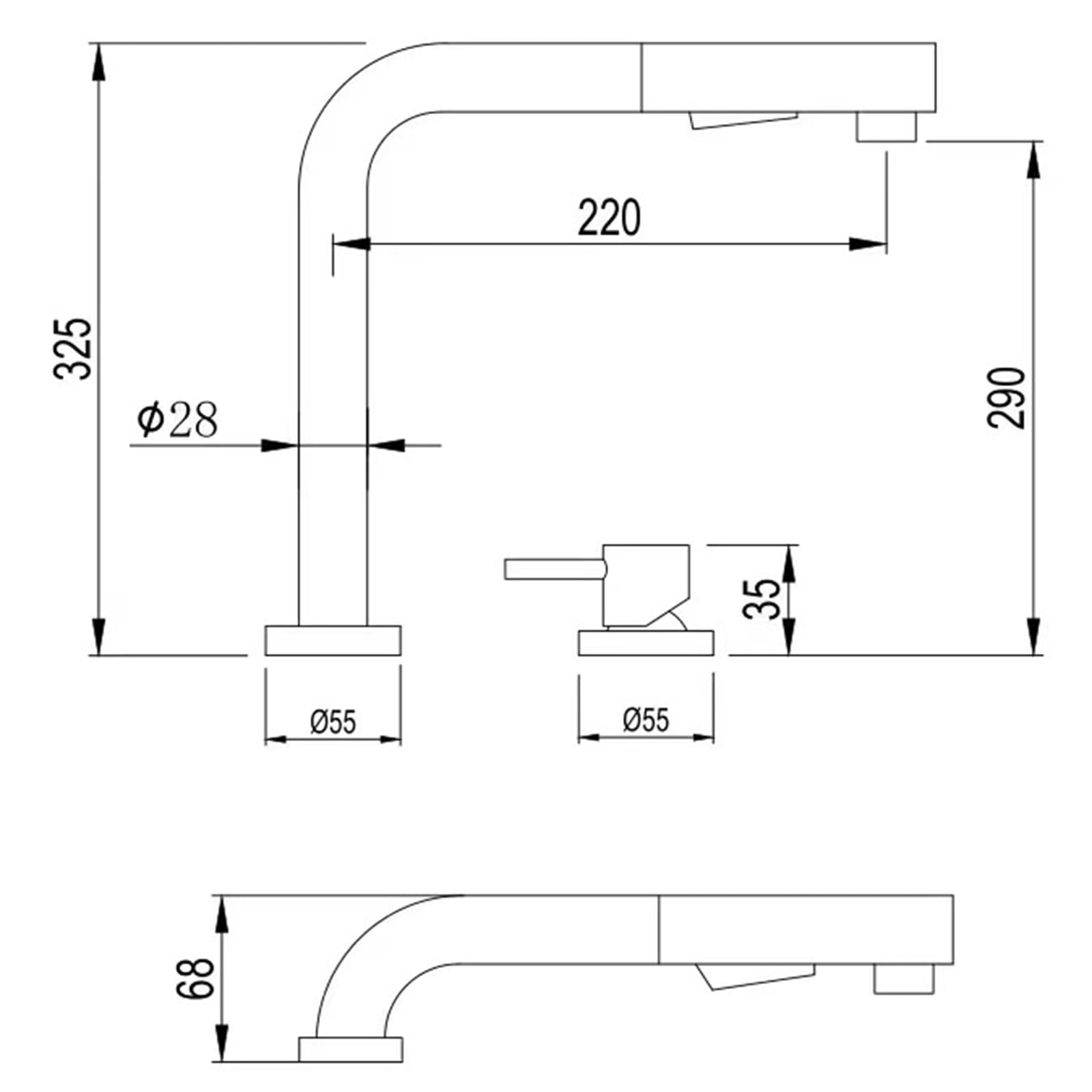 Grifos mezcladores para Fregadero Grifo de Cocina extraíble Monomando con diseño Plegable fregaderos Ocultos y autocaravanas solución Elegante Ahorrar Espacio.