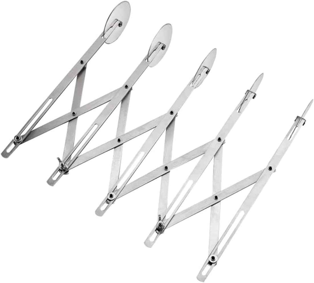 GLEAVI Stainless Steel Wheel Pastry Cutter with Expandable Blades Lightweight Pizza Dough Divider for Even Slices of Pizza Cookies Cakes and Pastry Compact Rolling Tool for Baking and