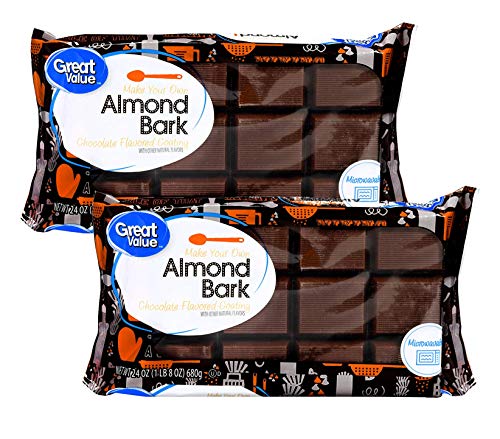 Great Value Make Your Own Almond Bark, Microwaveable Chocolate Coating for Baking, Toppings, Sweets - 2 Pck (48 oz) Great Value Make Your Own Almond Bark, Microwaveable Chocolate Coating for Baking, Toppings, Sweets - 2 Pck (48 oz)