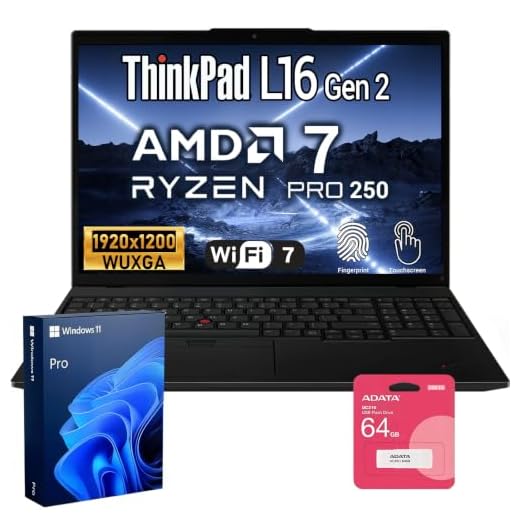 Lenovo ThinkPad E16 Gen 2 Laptop | 16" FHD+ | AMD Ryzen 7 7735U | 32GB DDR5 RAM | 1TB SSD | Fingerprint | Backlit Keyboard | | Webcam | HDMI | Wi-Fi 6 | Windows 11 Pro | Black | with Bundle Set