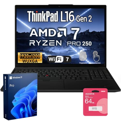 Image of Lenovo ThinkPad L16 Laptop, FHD+ Touch,AMD Ryzen 7 Pro 250,16GB | 1TB