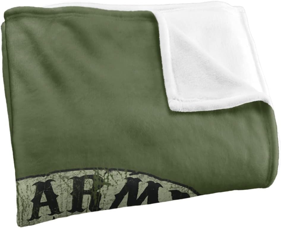 U.S. Army Blanket, 50"x60" Union Eagle, Silky Touch Super Soft Throw