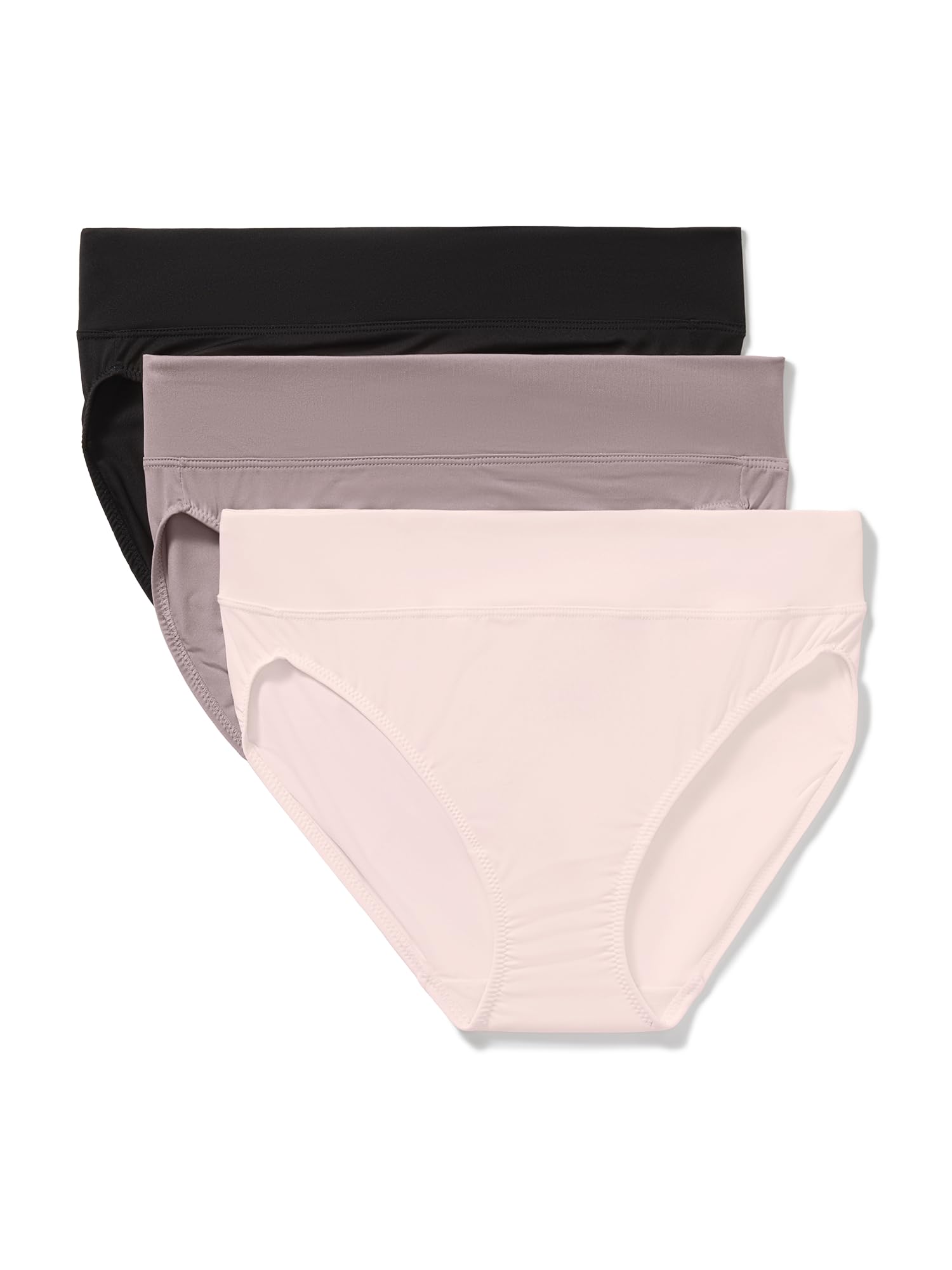 Warner's Women's Blissful Benefits Women's Dig-free Comfort Waistband Microfiber Hi-cut 3-pack