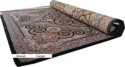 Image of High Density Export Quality Classical Pure Silk Carpet for Your Hall & Living Room 3 X 5 Feet (90x150 cm) Ivory Multi