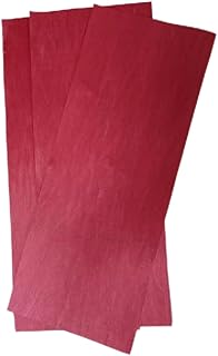 Real 3 Pcs Maple Wood Veneer Sheet, 20” x 8”, Fingerboard Veneer– Easy Apply for Wood Crafts Fingerboard Skateboard DIY (3, Rose red, 20” x 8”)