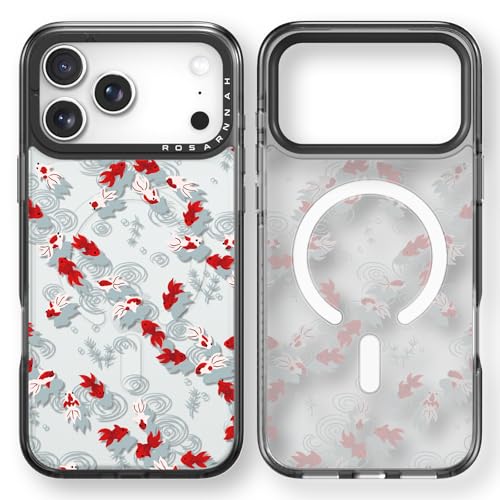 Coque iPhone 17 Pro Max antichoc motif poisson rouge compatible Magsafe Rosarnnah