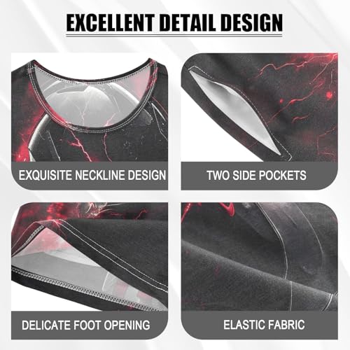 ALAZA American Football Player Black Pajamas Set Short Sleeve Cotton Sleepwear Summer Pjs 2 Piece 5-14Y4