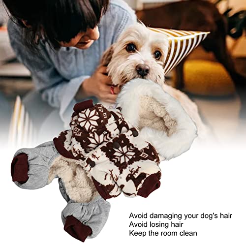 Ropa cálida para invierno para perros pequeños abrigo con capucha de Navidad M 4