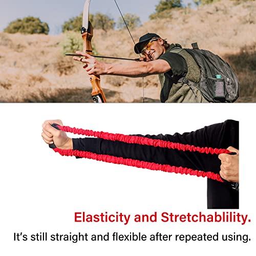 Sopoger Archery Bow Band Trainer Bow Draw Resistance Stretch Band Trainer Exerciser Strength Training Aid Device Arm Fitness Machine Tool For Archery Bow Hunting Shooting, 25-45 Lbs (Red-35Lbs) #TOP1