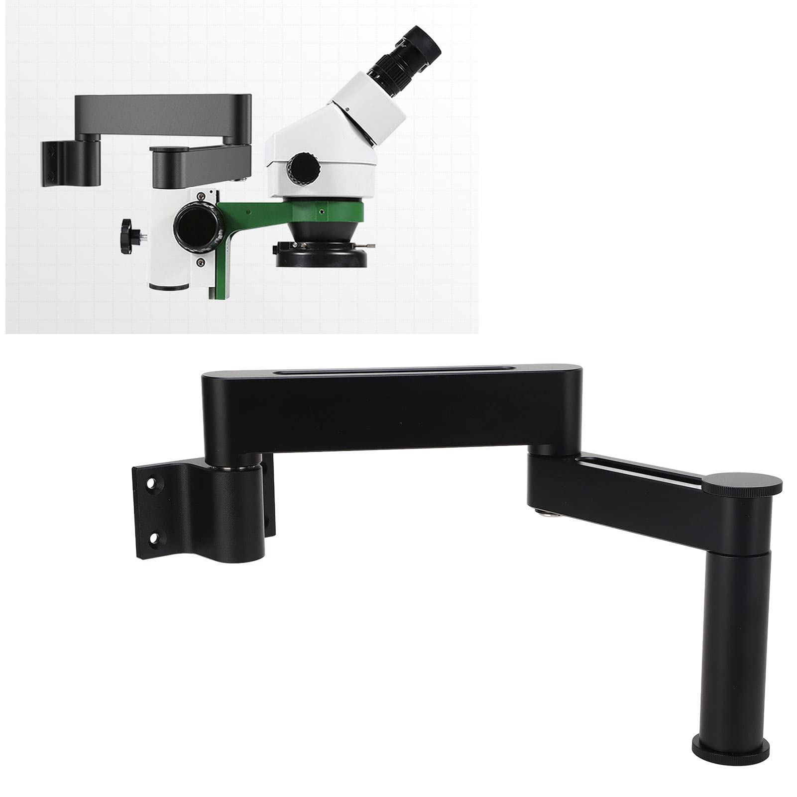 Braccio Universale Girevole per Microscopio, Supporto Telescopico Regolabile con Angolazione Multipla per Fotocamera Microscopica e Apparecchi su Tavolo