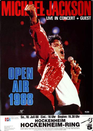 Michael Jackson - Bad World 1988 - Poster, Concertposter, Concert