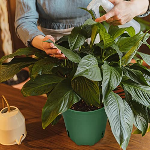 Image of Muzihra 14.2cm Plastic Plant Pot Pack of 10, Root-Control Nursery Seedling Planter Decorative Garden Flower Pot Container Green for Indoor Outdoor Bonsai Plants - Green