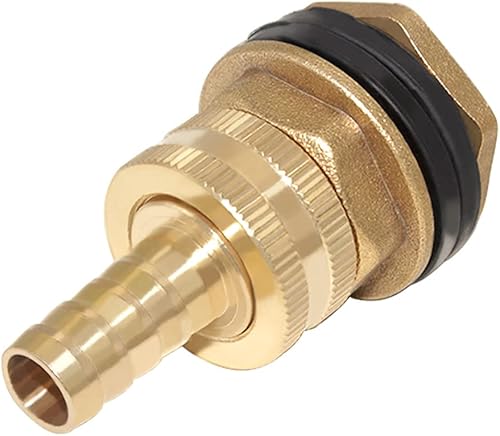 Miniatura 4 de Joywayus Conector de tanque de agua macho de latón de 12 pulgada NPT hembra x 34 pulgadas GHT + lengüeta de 34 pulgadas x 34 pulgadas GHT hembra