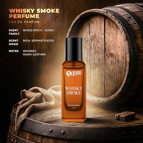 Image of Beardo Whisky Smoke Perfume for Men, 20ml | Valentine's Day Premium Giftset for Boyfriend, Husband | Spicy, Woody - Oudh Scent Eau De Parfum | Long Lasting | Gift for husband | Gift for boyfriend | Gift for Men
