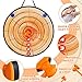 Hiboom 4 Set Axe Throwing Game Backyard Axe Throwing Toys Include 4 Pcs Dartboard and 16 Pcs Axes, Ax Dart Games Indoor Outdoor Target Game Gifts for Christmas Party Camping(Light Brown)