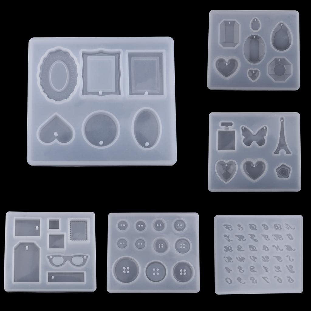 SNAPPSY DIY Pendant Charms with Hole Jewelry Making Mold Epoxy Resin Casting Mould 2