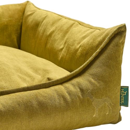 HUNTER EIBY Hundesofa, schmutzabweisend, Easy CLEAN-Technologie, pflegeleicht, M, gelb