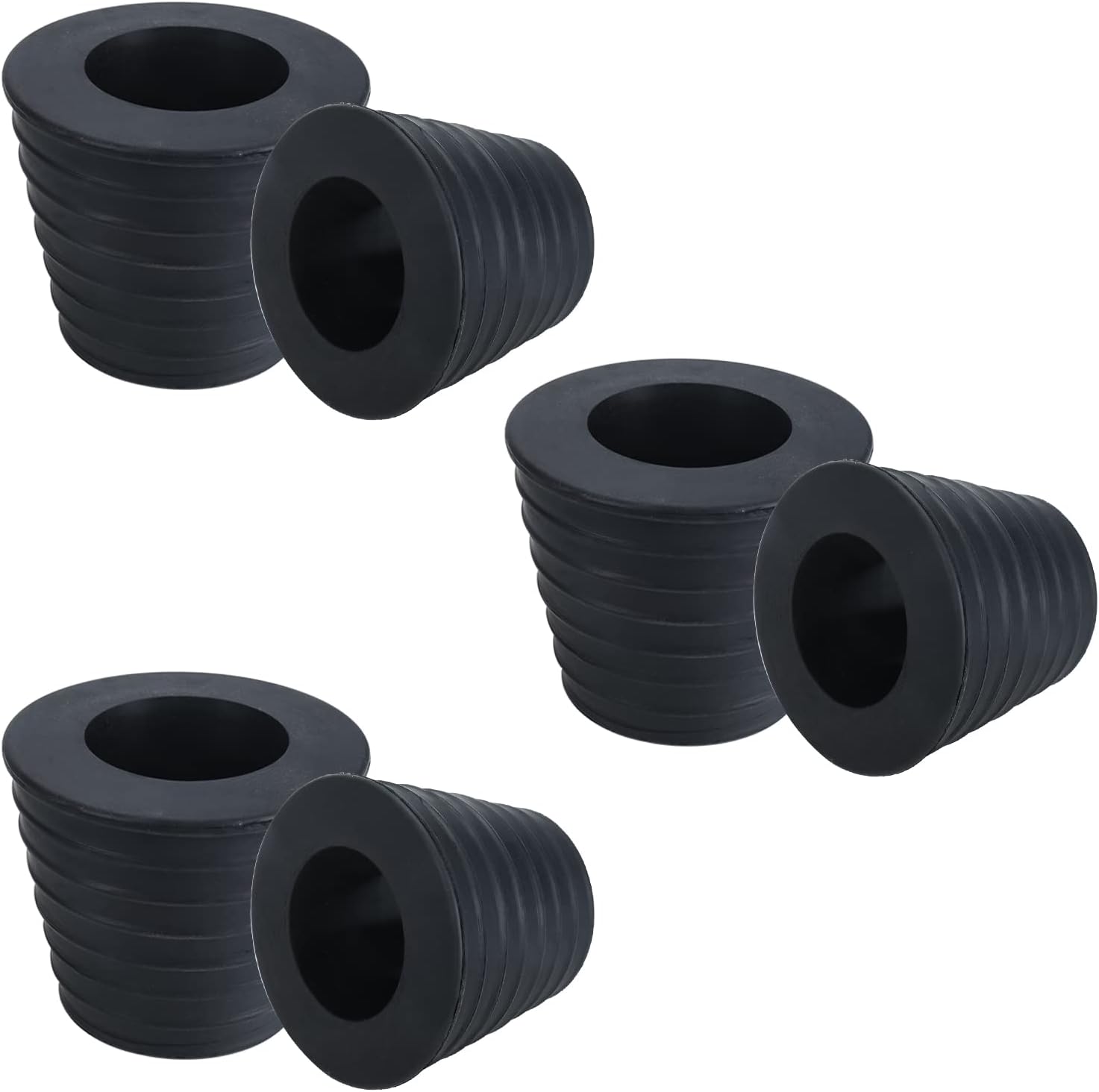 Patioer Umbrella Cone Wedge Fits Umbrella Pole Diameter 1.5 Inch/ 38 mm, for Patio Table Hole Opening or Parasol Base Stand 1.94 to 2.7 Inch (6, Black)