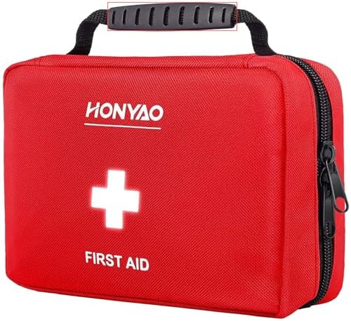 HONYAO Botiquín de Primeros Auxilios 222 Piezas, Kit Primeros Aux...