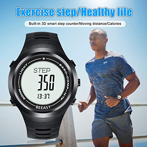 Beeasy Men's Outdoor Sports Watch - Digital Military Wristwatch With Altimeter, Barometer & Compass - Waterproof, Stopwatch, And Timer Functions - Ideal For Hiking And Outdoor Adventures #TOP4