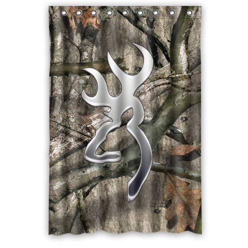 Meet 1998 Fashion Tree Camo Metal Browning Waterproof Bathroom Fabric Shower Curtain Bath Curtain,54x78inch Small Stall Size