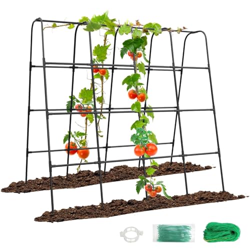 GOJAWAY 63' L x 63' H Cucumber Trellis for Raised Bed,...