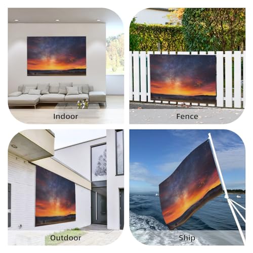 Drapeaux d'extérieur double face Skyscape au design artistique - 7