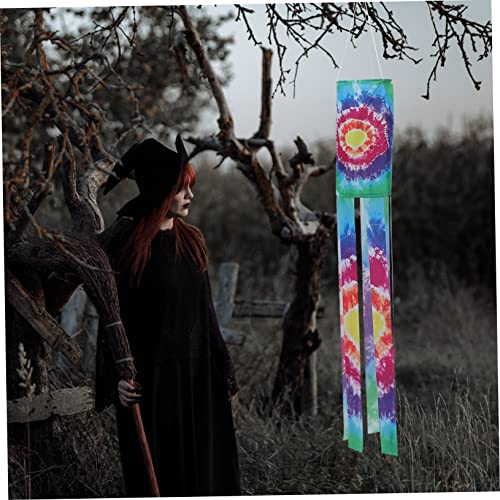 Drapeaux wind sock tie dye pour animer une décoration de cour extérieure fixe - 8
