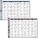 Palace Learning Dumbbell Workouts and Exercise Ball Poster Set - Laminated 2 Chart Set - Dumbbell Exercise Routine & Stability/Yoga Ball Workouts (18