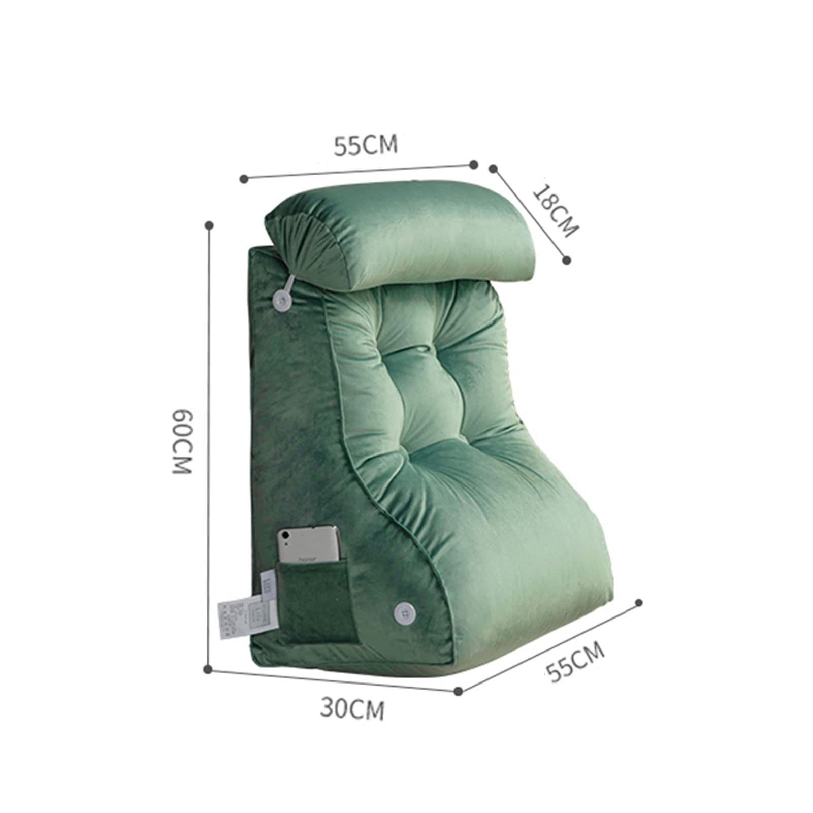 HEATHE Almohadas de Lectura,Almohada Lectura Lumbar Triangular,Cojín Cervical Ajustable y extraíble,Adecuado para Relajarse o Trabajar en la Cama/sofá/Suelo