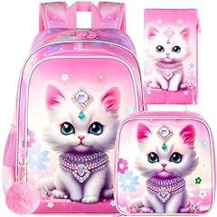 Uv Printing Cat Backpack Set