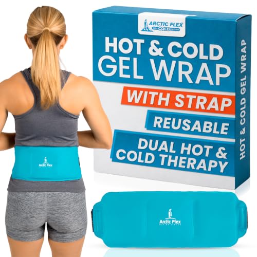 Arctic Flex Reusable Hot & Cold Gel Ice Pack Wrap with Strap - Therapy
