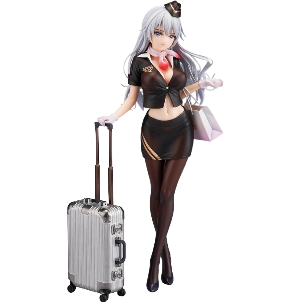 Tongyundacheng Awahara Shiori Figure Statue Stewardess Style Action Figure Model Anime Illustration 1/7 Scale PVC Figure Desktop Ornaments 24cm — image 1