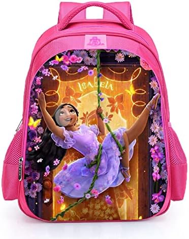 Alyfyto Encanto Backpack for girls Mirabel backpack Waterproof Breathable Polyester isabell Pink Backpack for Girl