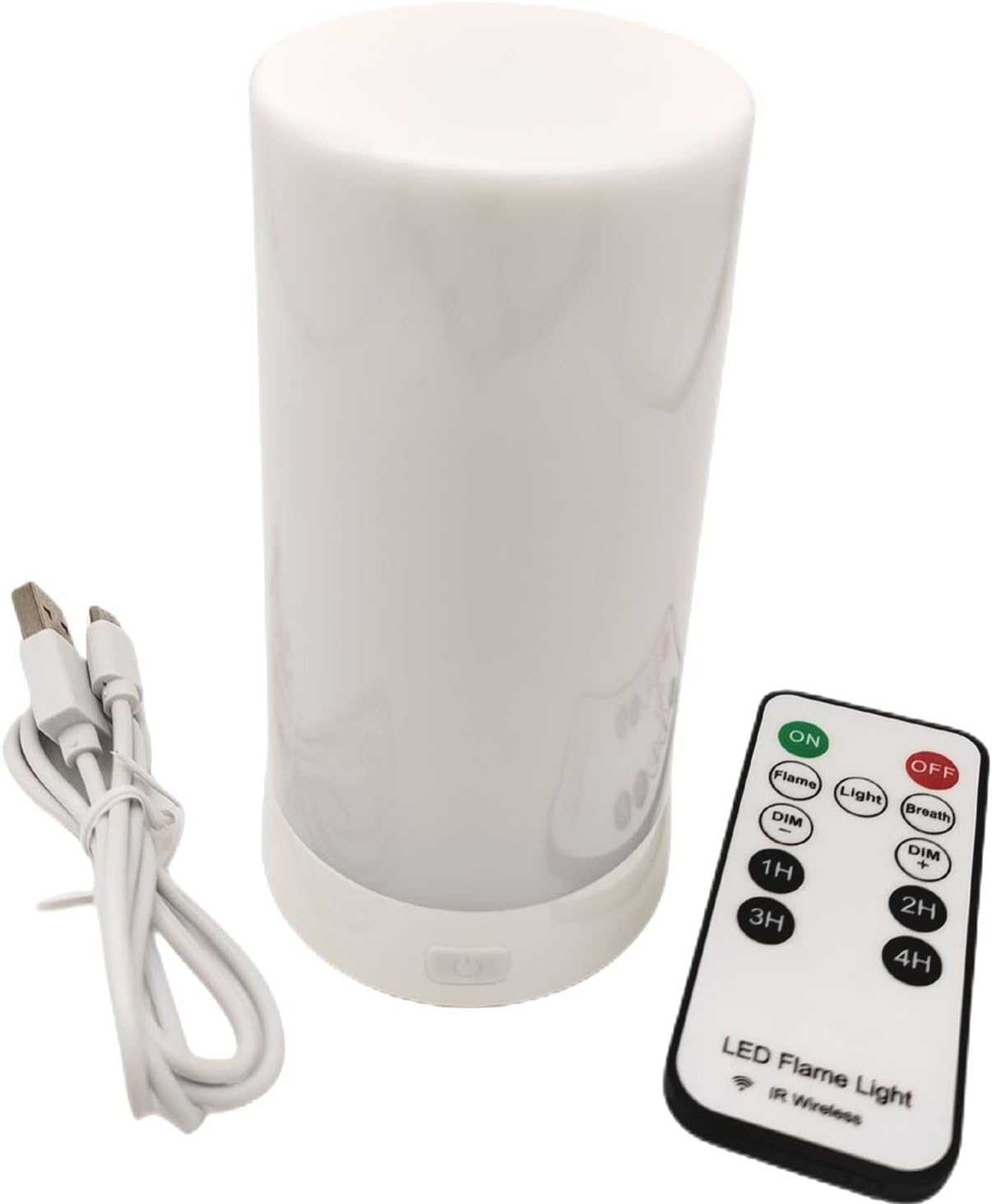 QLEE 2 Pack Led Flame Effect Lantern Light Usb Rechargeable Flameless Candle 4 Modes Remoted Flickering Flame Effect Mood Light Flameless For Holiday Halloween Christmas Party Bar Decor Birthday Gift