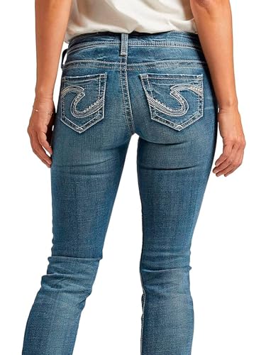 Silver Jeans Co. Women's Tuesday Low Rise Slim Bootcut Jeans4