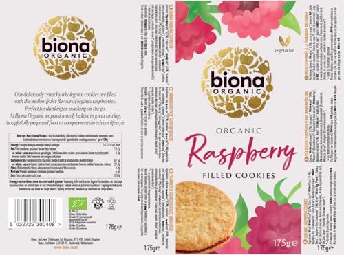 BIONA Organic Raspberry Filled Cookies, 175 GR image 4
