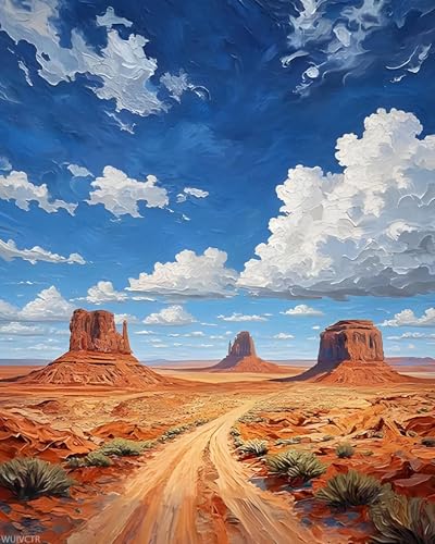 Kit de pintura por números de paisaje del desierto para adultos lienzo de 16x20 pulgadas