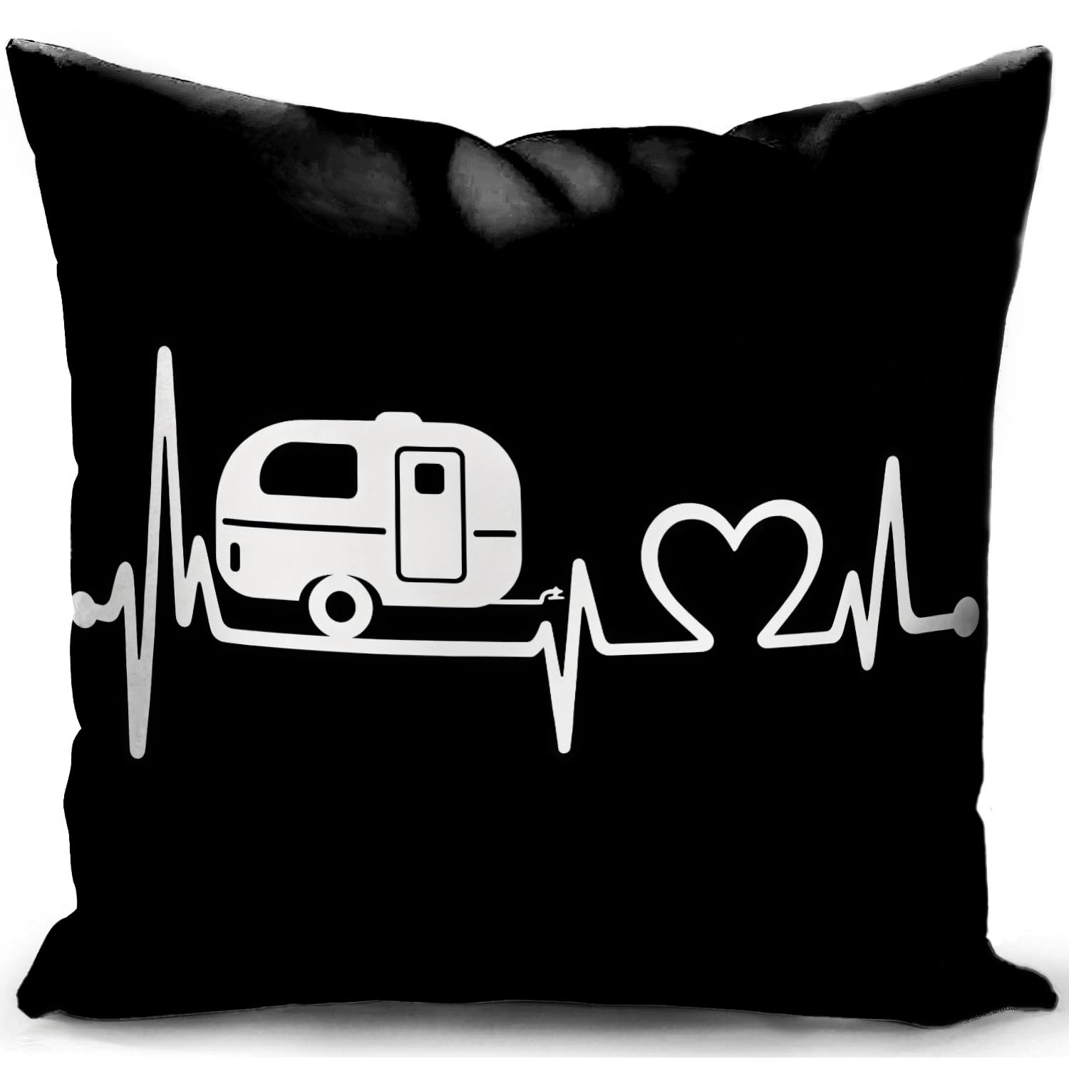 HUASHUZI Cushion Cover Campervan Aaccessories uk Gifts Camper Motorhome Gadgets Caravan Camping Pillow Cover Decor Home Decorate for Holiday Couch Bed Sofa 18"x18"