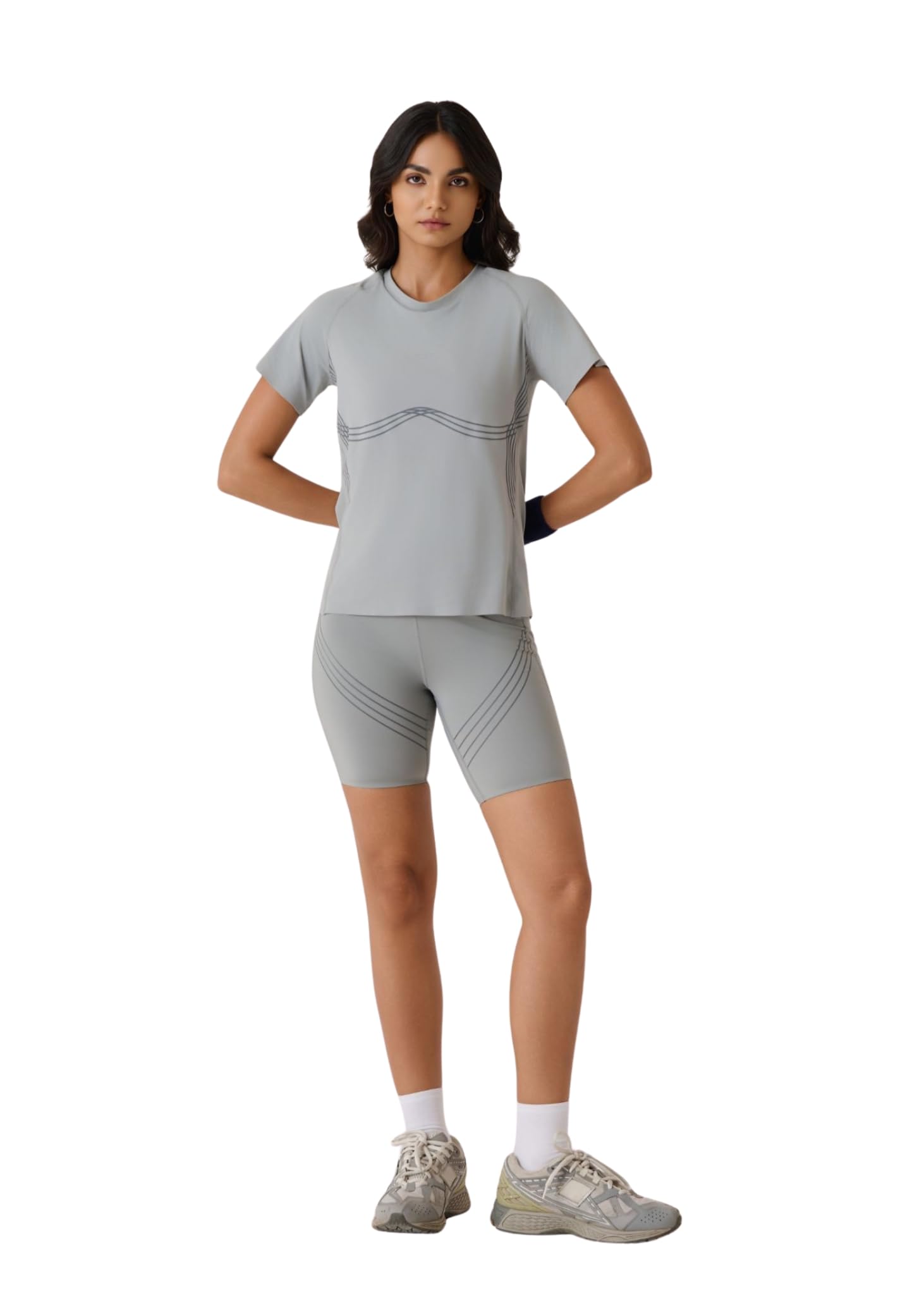 strch Women's High Performance Bonded T-Shirt | Regular Fit Round Neck Activewear | Half Sleeve Stretch Gym T-Shirt for Yoga, Running, Training & Athleisure-picture-24