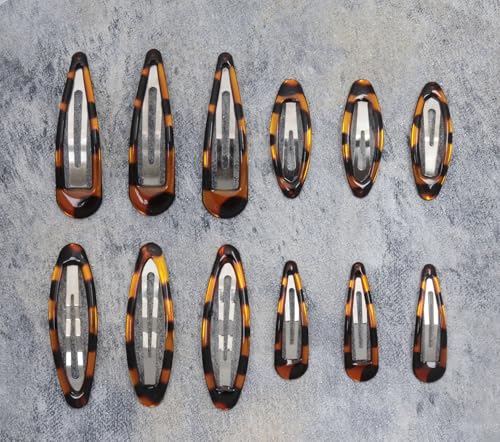 Set de 12 pinzas para cabello estilo vintage ovaladas miniatura 3