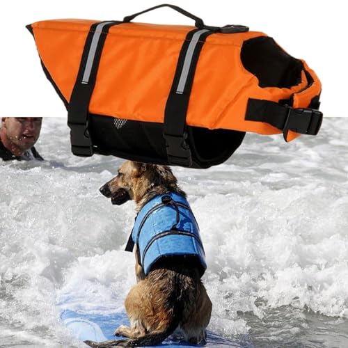 Orange Dog – Schwimmermantel | Hundeschwimmwesten zum Schwimmen | S für kleine Hunde | Schwimmwesten | Schwimmer für Schwimmboot Pool | für kleine und mittelgroße Hunde