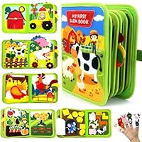Meafeng® Busy Board Montessori Spielzeug ab 1 2 3 Jahre, 20 in 1 Quiet Book Activity Board mit Bauernhof Thema, Busy Book Weichem Filz Educational für Frühe Bildung, Geschenk Spielzeug Mädchen Junge
