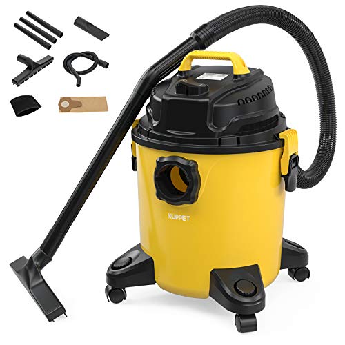 🔥 Hot Deals KUPPET 3-in-1 Wet/Dry Vacuum Cleaner, Shop Vacuum with Attachments, 5 Gallon, 5.5 Peak HP, 16Kpa Powerful Suction, 20L Capacity Yellow