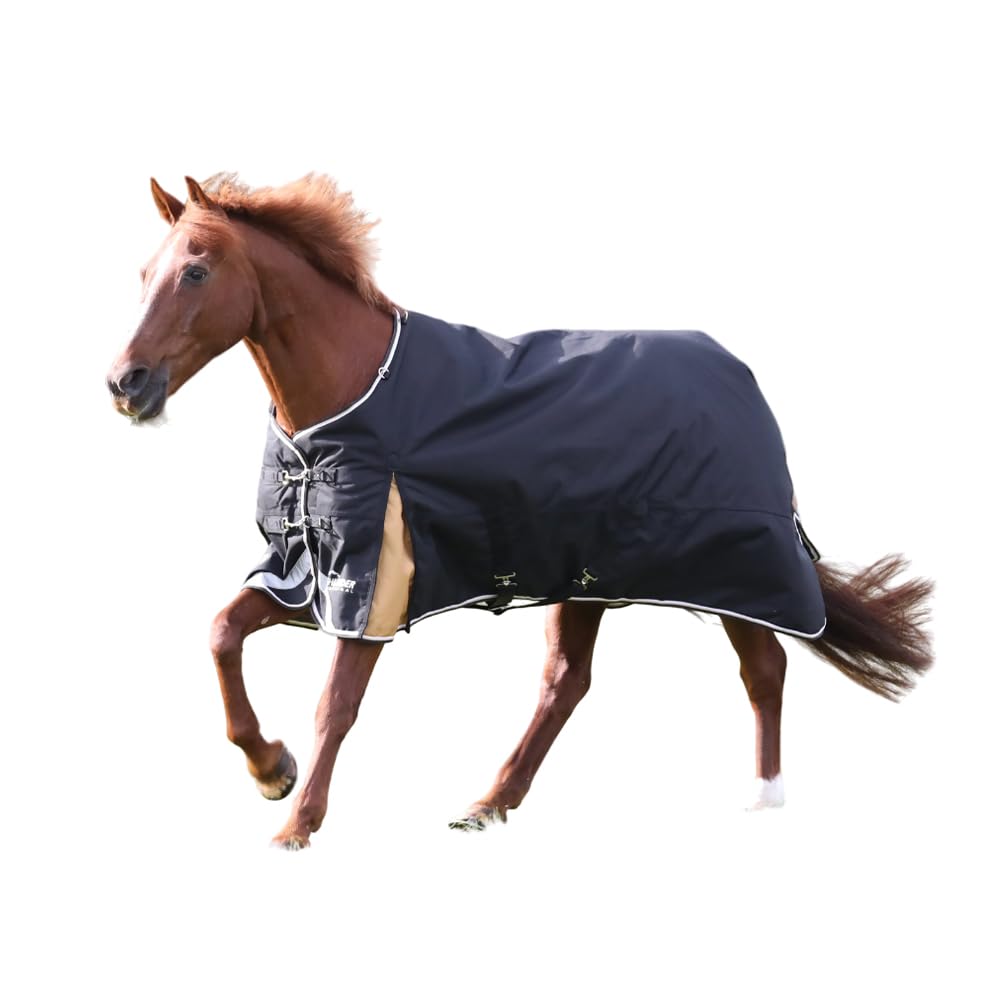 Shires Highlander Plus 200g Turnout Rug - Black 6'3" / 75", Black