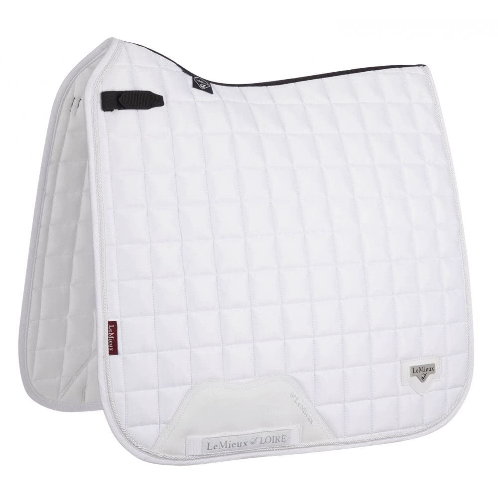 LeMieux Loire Classic Satin Dressage Square White, Saddle Pad Unisex Adulto