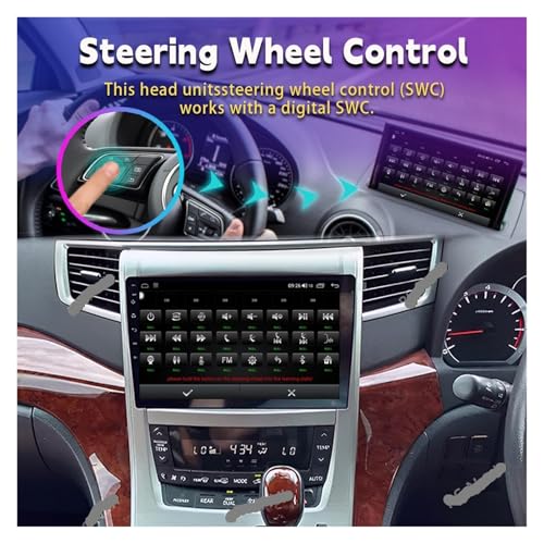 Autoradio Android 15 pour Vellfire 2008-2011 Écran 2K 4G 64G
